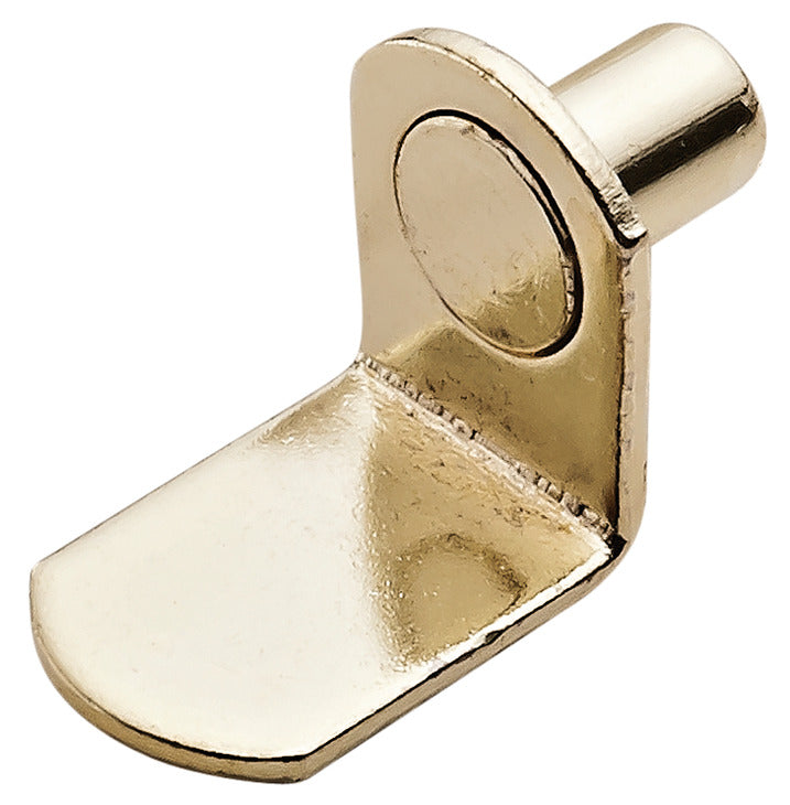 Angled Brass Plated Shelf Pin 1/4